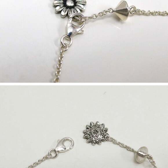 Gucci Double G Mother of Pearl Small Chain Silver Bracelet - Picture 6 of 11